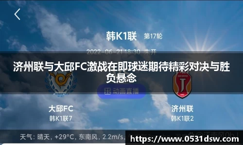 济州联与大邱FC激战在即球迷期待精彩对决与胜负悬念